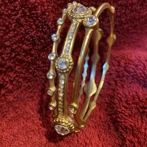 Lot of 9 Silver and Gold Tone Bangles & Bracelets